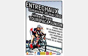 4e étape du Tour PACA Juniors ce WE à Entrechaux..